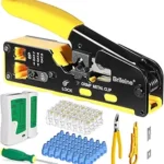 RJ45 Crimp Tool Pass Through Ethernet Crimper Cat5 Cat5e CAT6 Crimping Tool Kit