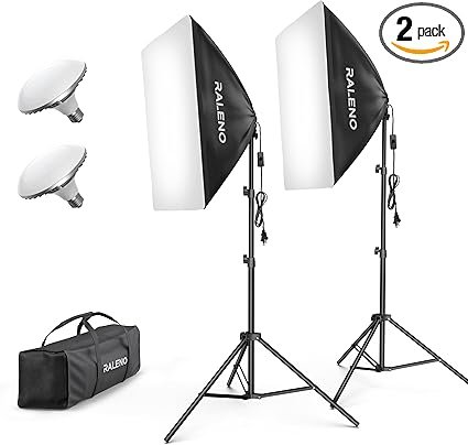 Kit de Iluminación Softbox RALENO: luz profesional para fotografía y video