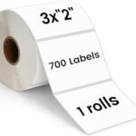 Etiquetas de código de barras térmicas directas de 3 x 2 pulgadas, etiqueta de envío, compatible con impresoras de etiquetas Arkscan y Zebra, 700 por rollo (1 rollo)