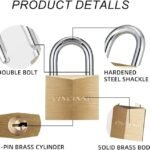 Candado de latón macizo con llave