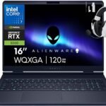 Portátil Alienware 16 Aurora, pantalla WQXGA 120Hz de 16 pulgadas, Intel Core 7-240H Series 2  NVIDIA GeForce RTX 5060 8GB GDDR7, 32GB DDR5 RAM, 1TB PCIe 4.0 SSD