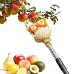 13.5FT Fruit Picker, Apple Picker Tool with Adjustable Pole and Basket