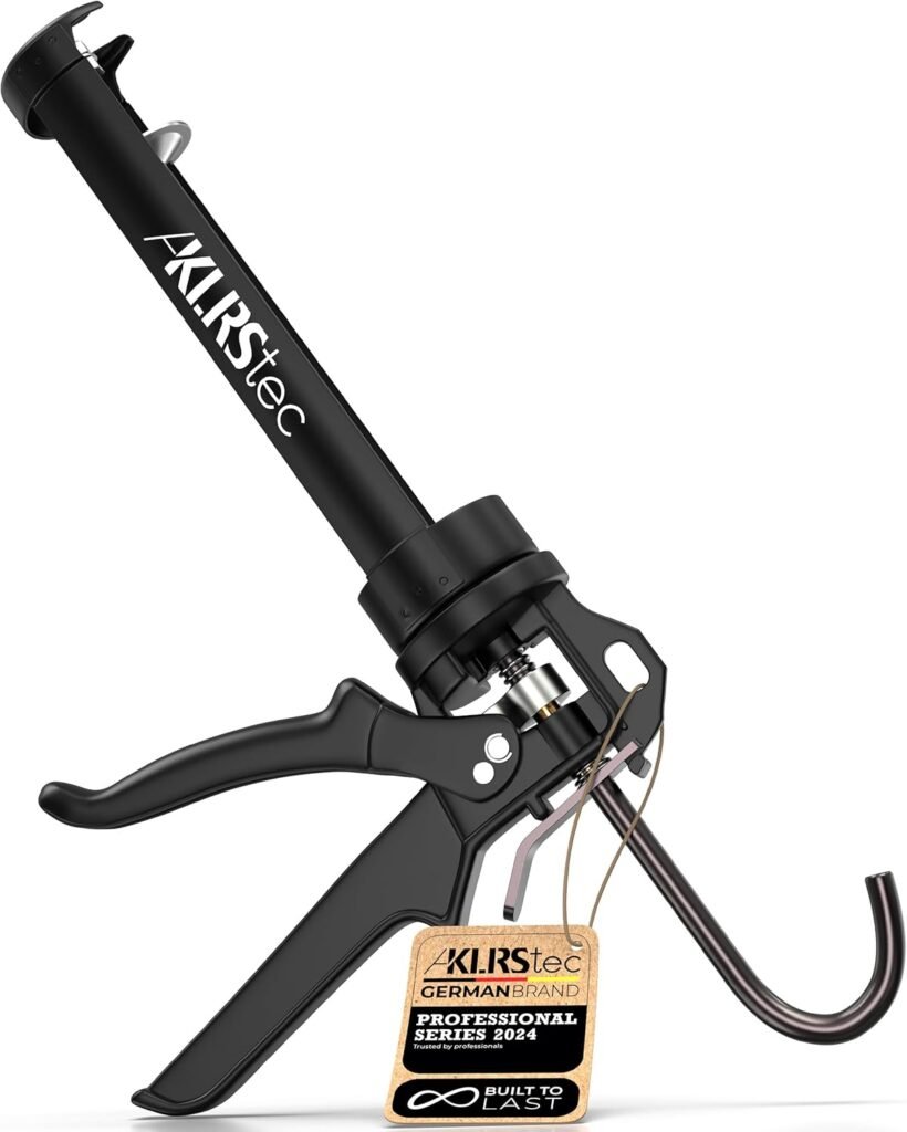 KLRStec Professional Caulking Gun [25:1 Thrust Ratio] Heavy Duty Caulk Gun for All Standard 10oz 