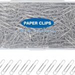 400 clips de papel medianos, clips de papel de metal lisos de 1.3 pulgadas para suministros de oficina