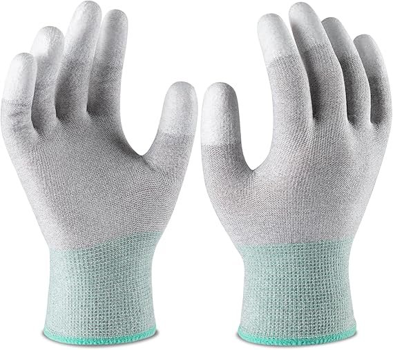 ThxToms ESD Anti Static Gloves, High Resistance Carbon Fiber Protects Your Computer Safe