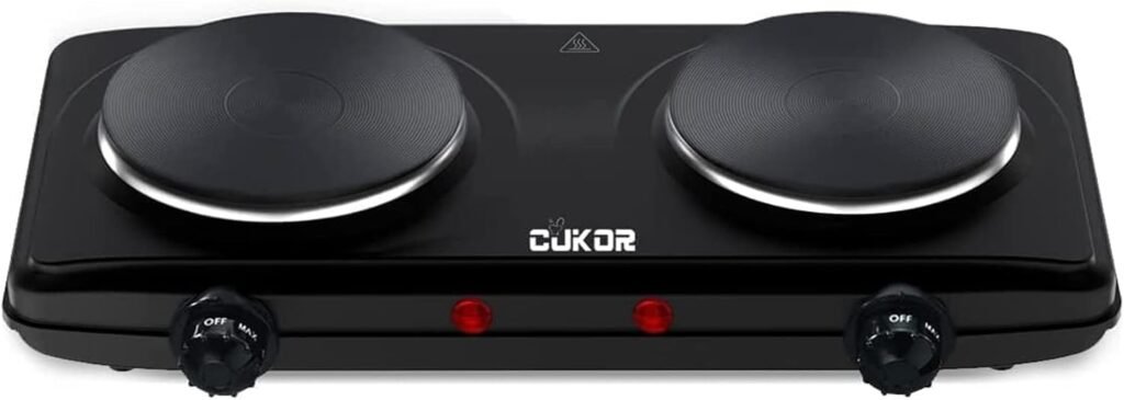 CUKOR Double Cast Iron 2 Burner, 1800W