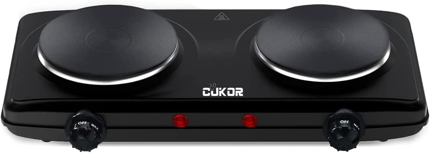 CUKOR Double Cast Iron 2 Burner, 1800W
