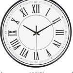 🕒 WOOPHEN – Reloj de pared de 12″ estilo romano (Roma-negro)
