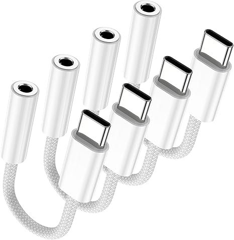 Jack Adapter Fidioto 4 Pack USB-C to 3.5 mm